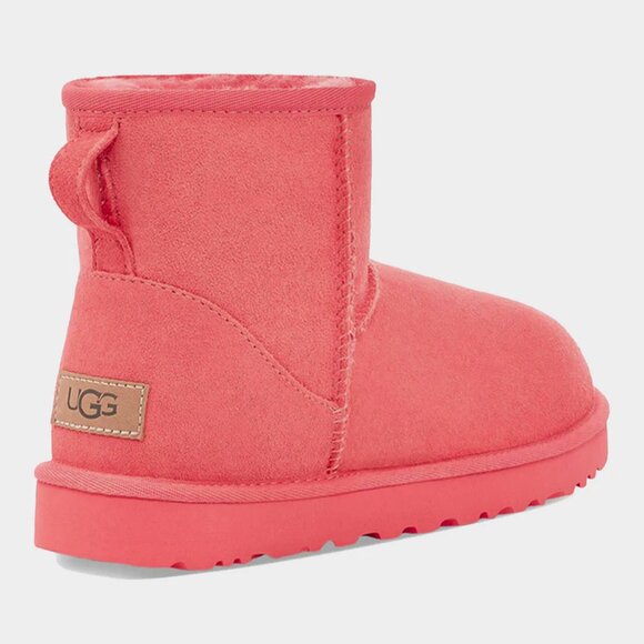 UGG Women's Classic Mini II Punch Pink Short Ankle Boots Bootie Shoes Flats NEW - Picture 5 of 5